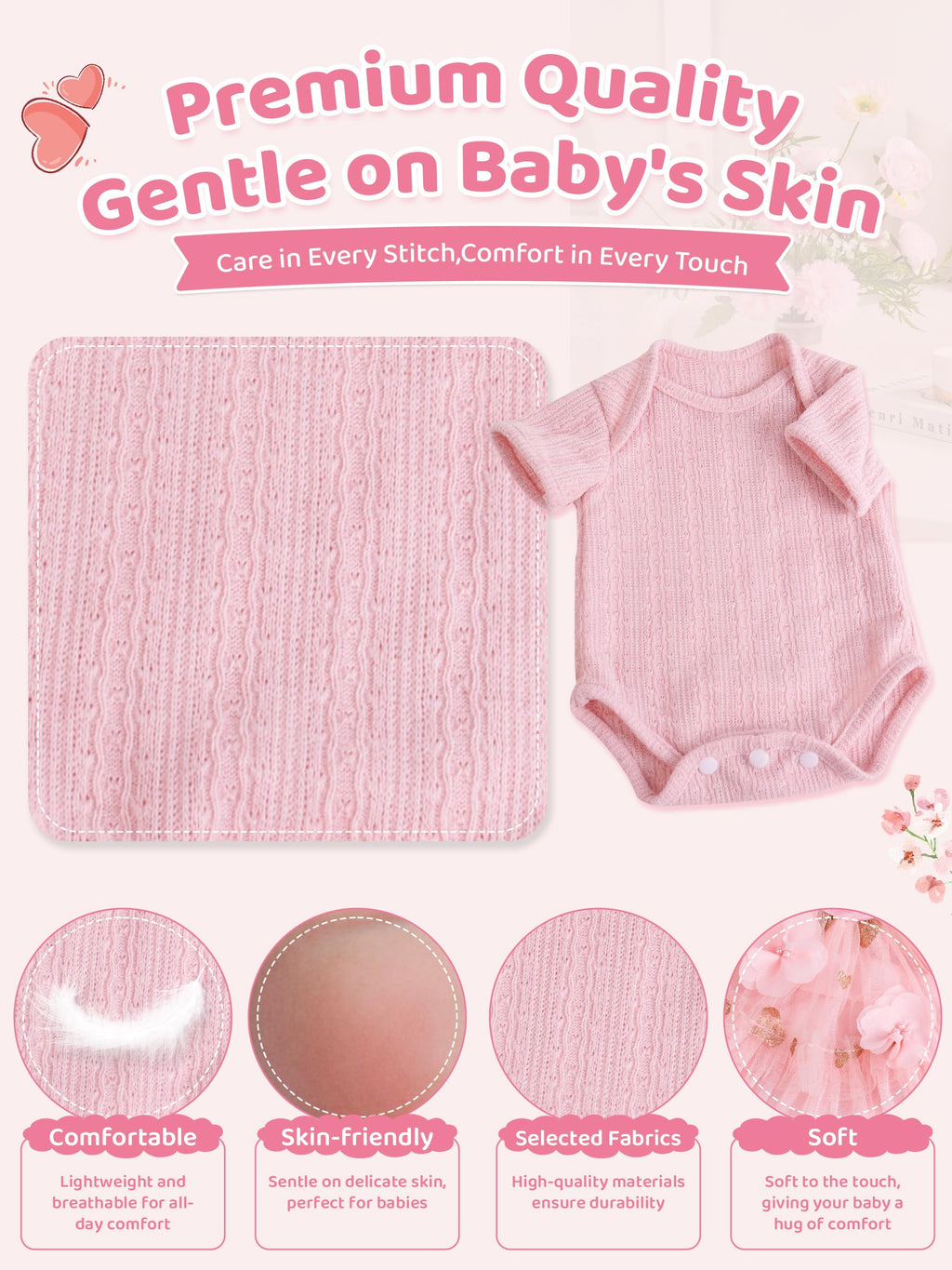 Pink Baby Doll Clothes 17-20 Inches S591