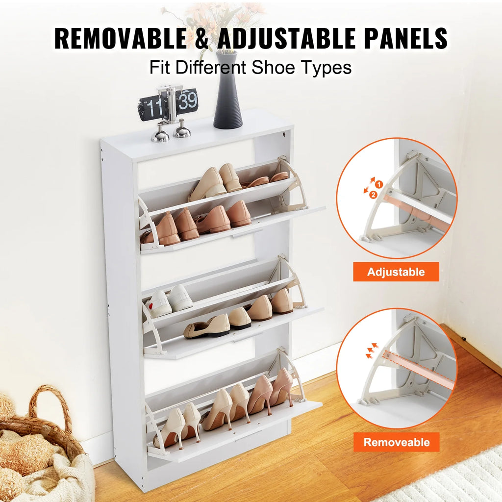 Shoe Cabinet with 3 Flip Drawers B696