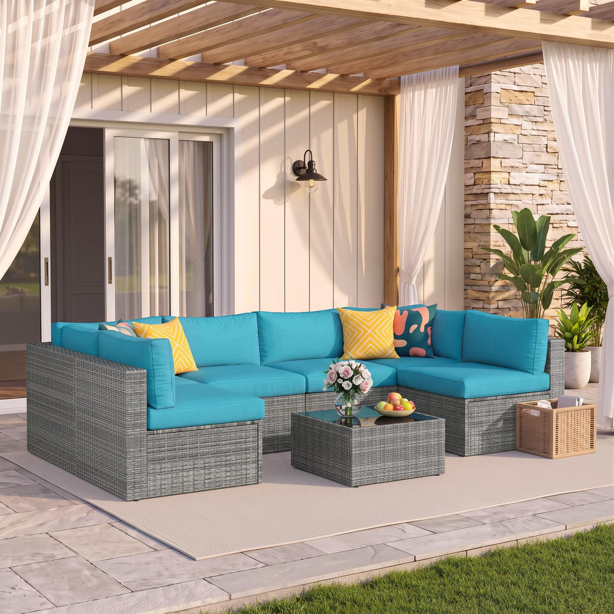 All-Weather Patio Sectional Furniture Set N176