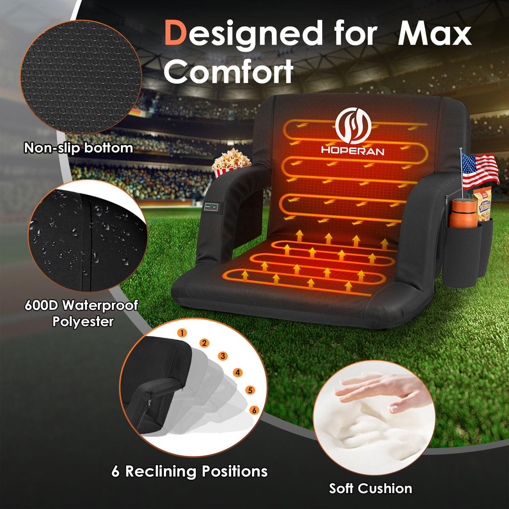Heated Stadium Seats for Bleachers with Power Bank K894