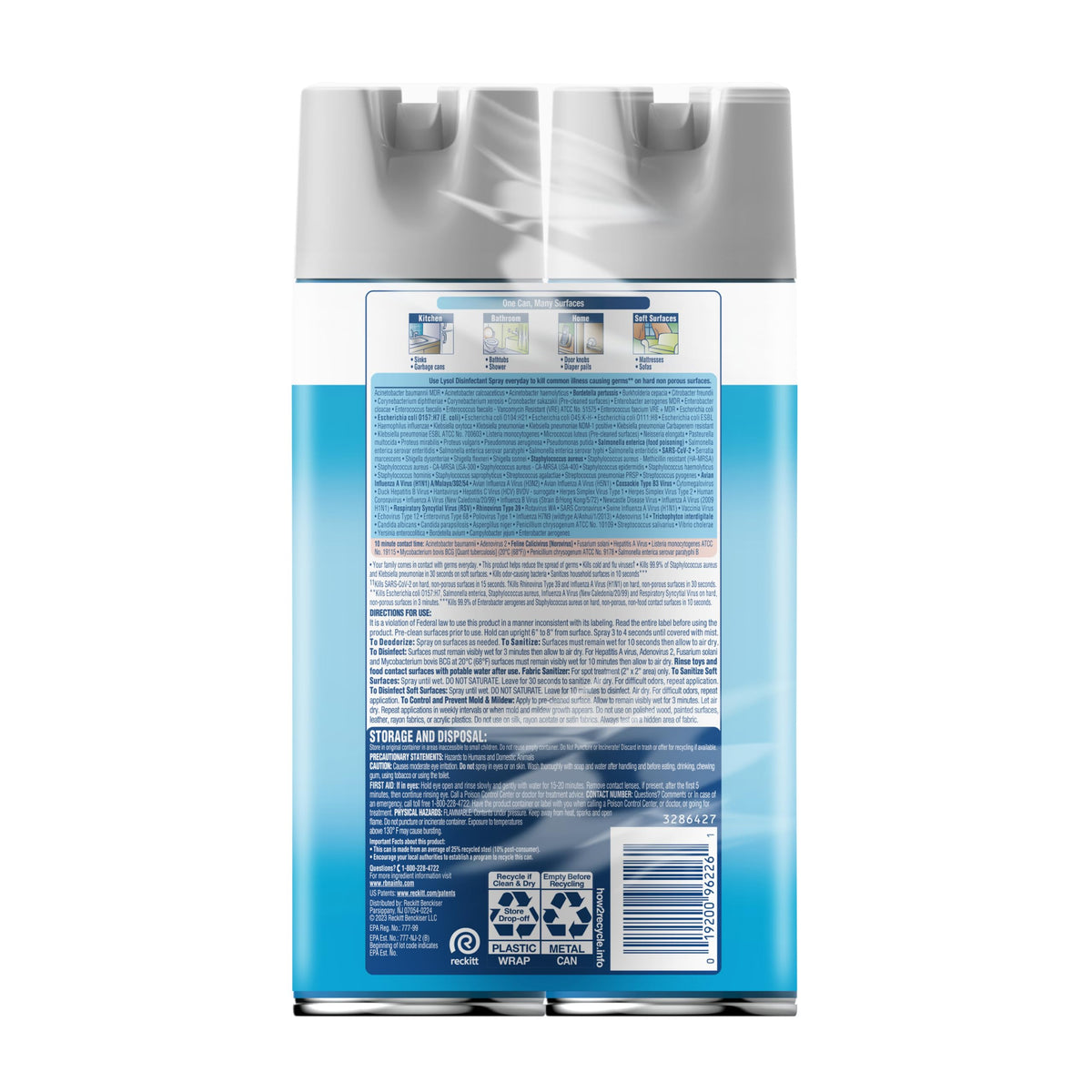Disinfectant Spray Crisp Linen 19 oz 2 Pack H248837
