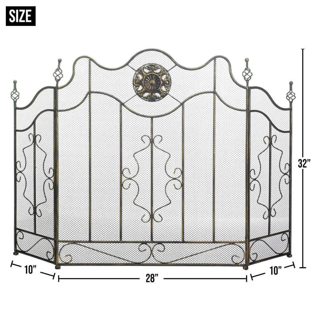 Metal Fireplace Screen V1487