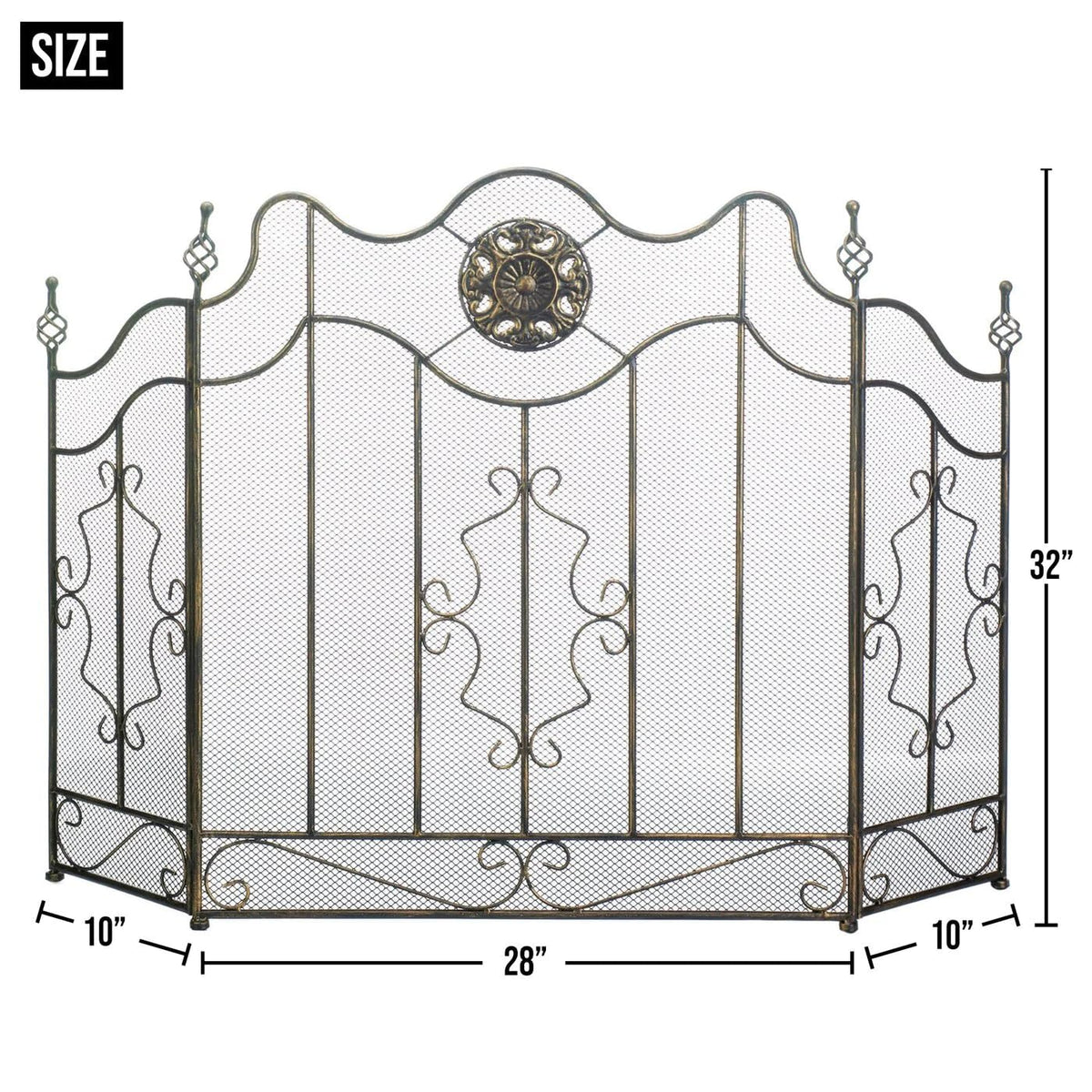 Metal Fireplace Screen V1487
