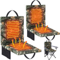 Heated Hunting Seat Cushion with Back Support, Wood Camo, 2 Pcs T187