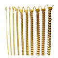 10K Yellow Gold Solid Miami Cuban Link Chain V49992