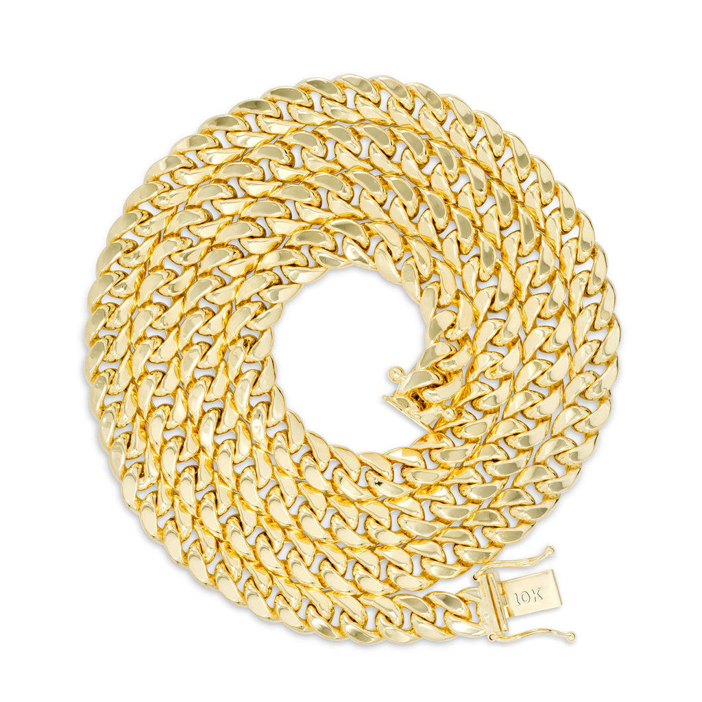 10k Yellow Gold Cuban Link Chain Necklace H308016