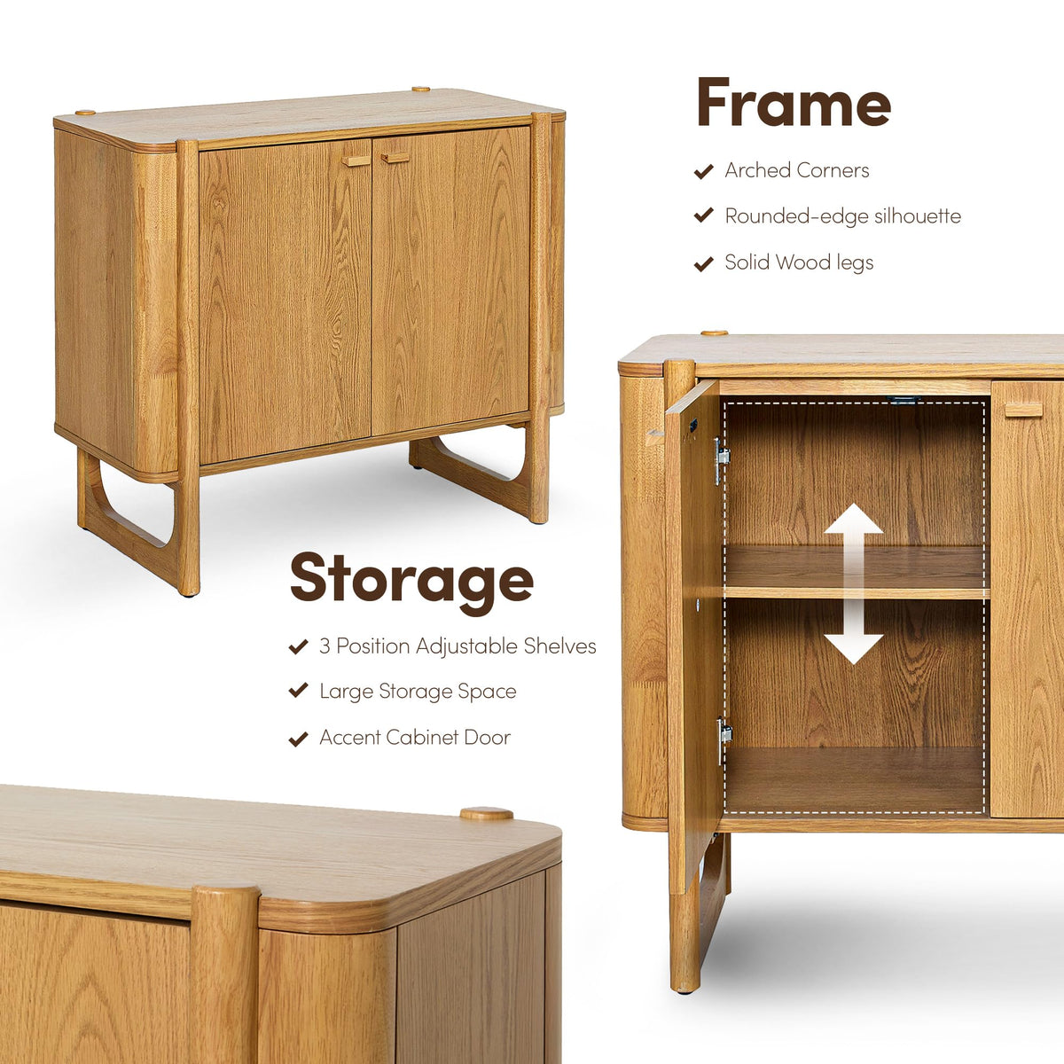 Solid Wood Accent Cabinet & Media Console W335