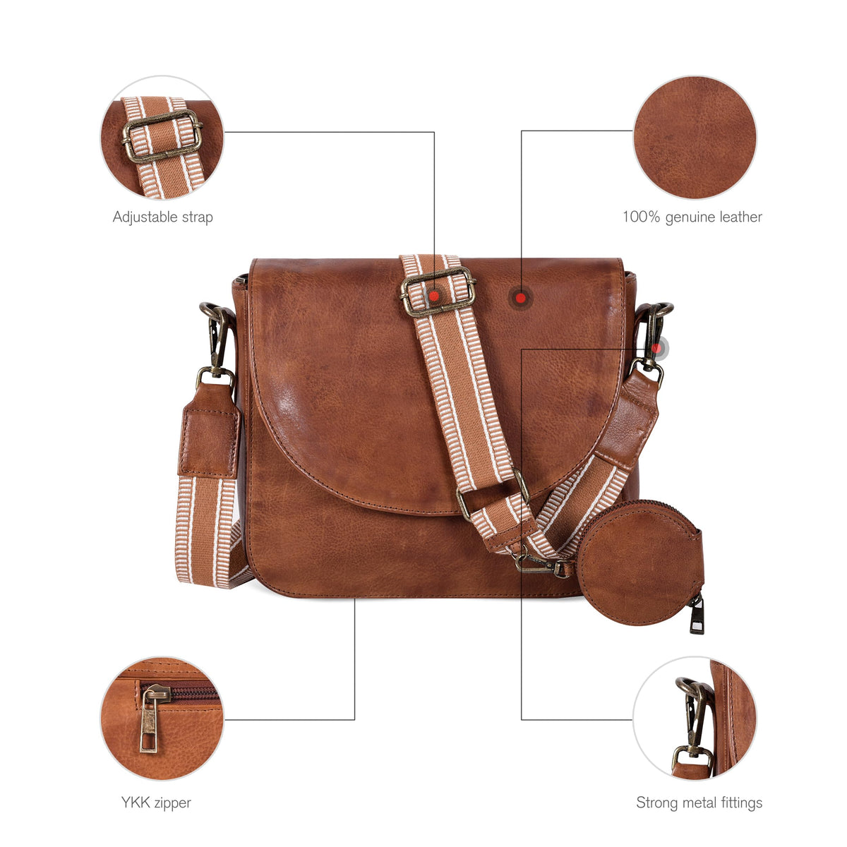 Genuine Leather Crossbody Bag G536867