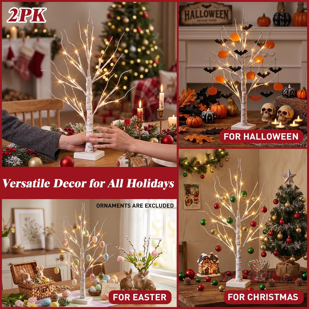 2FT Birch Tree with LED Lights J498