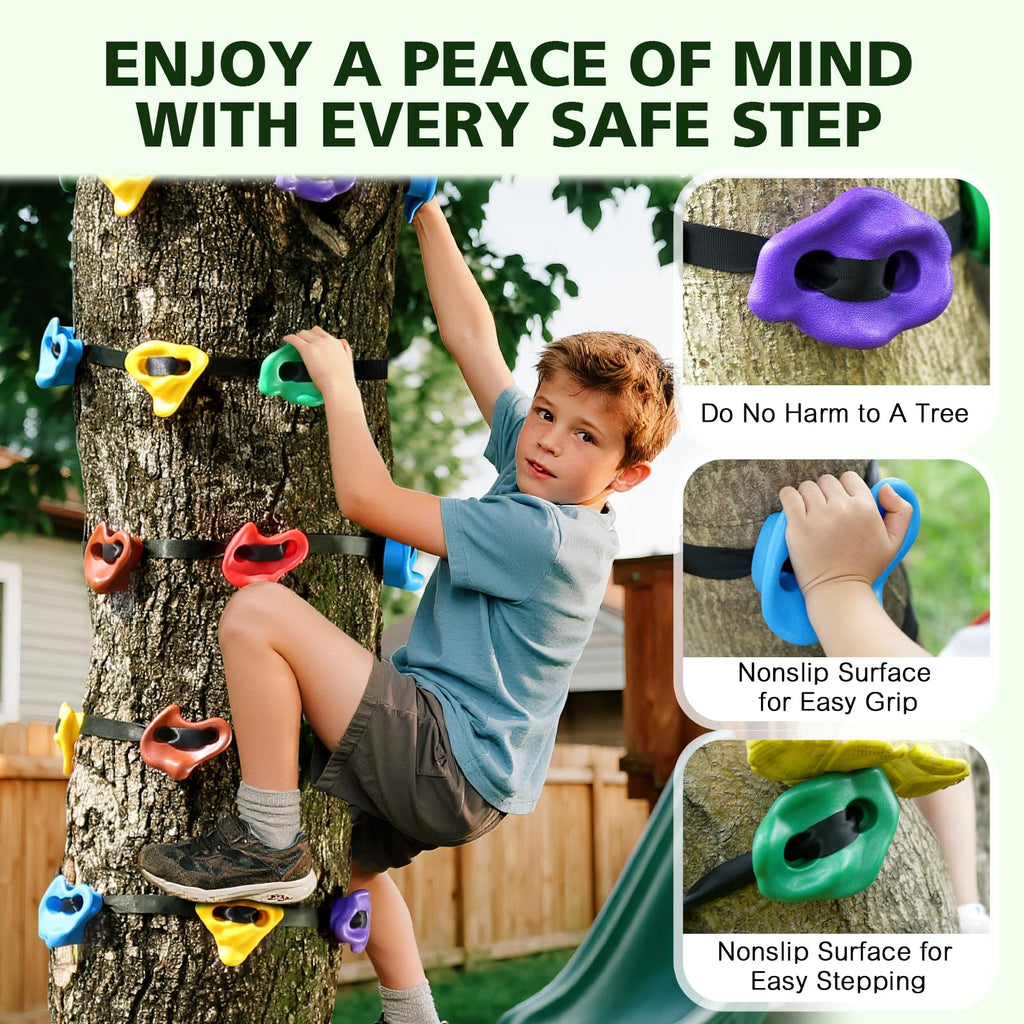 20 Tree Climbing Holds with 6 Ratchet Straps V49567
