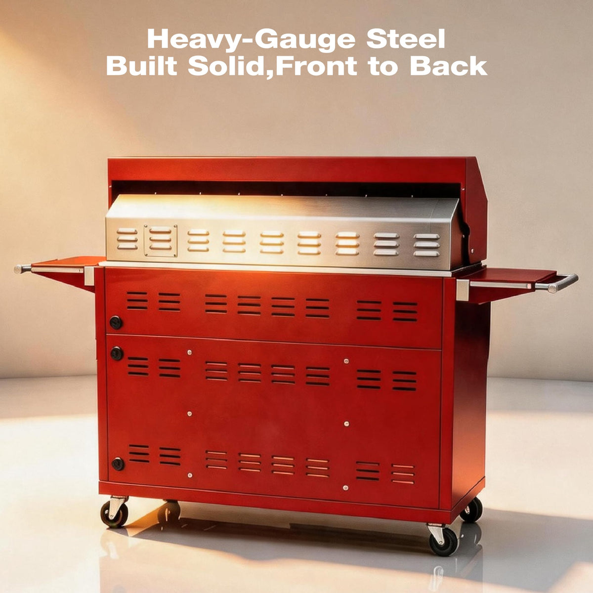 49" 5-Burner Red Propane Gas BBQ Grill Z958
