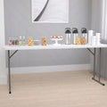 6-Foot White Plastic Folding Training Table E522
