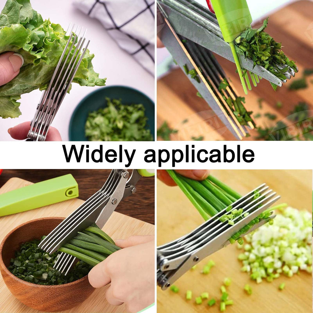 Stainless Steel 2 in 1 Garlic Press and Herb Scissors Y586