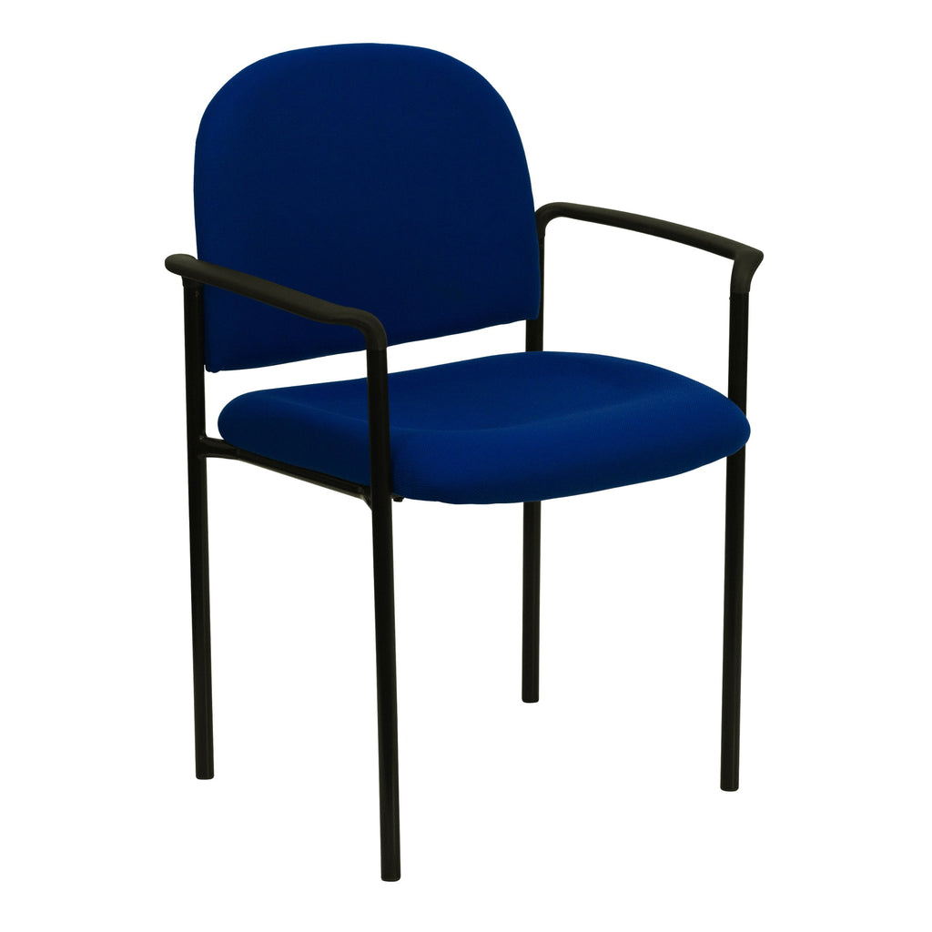 Navy Fabric Stackable Steel Side Chair I664
