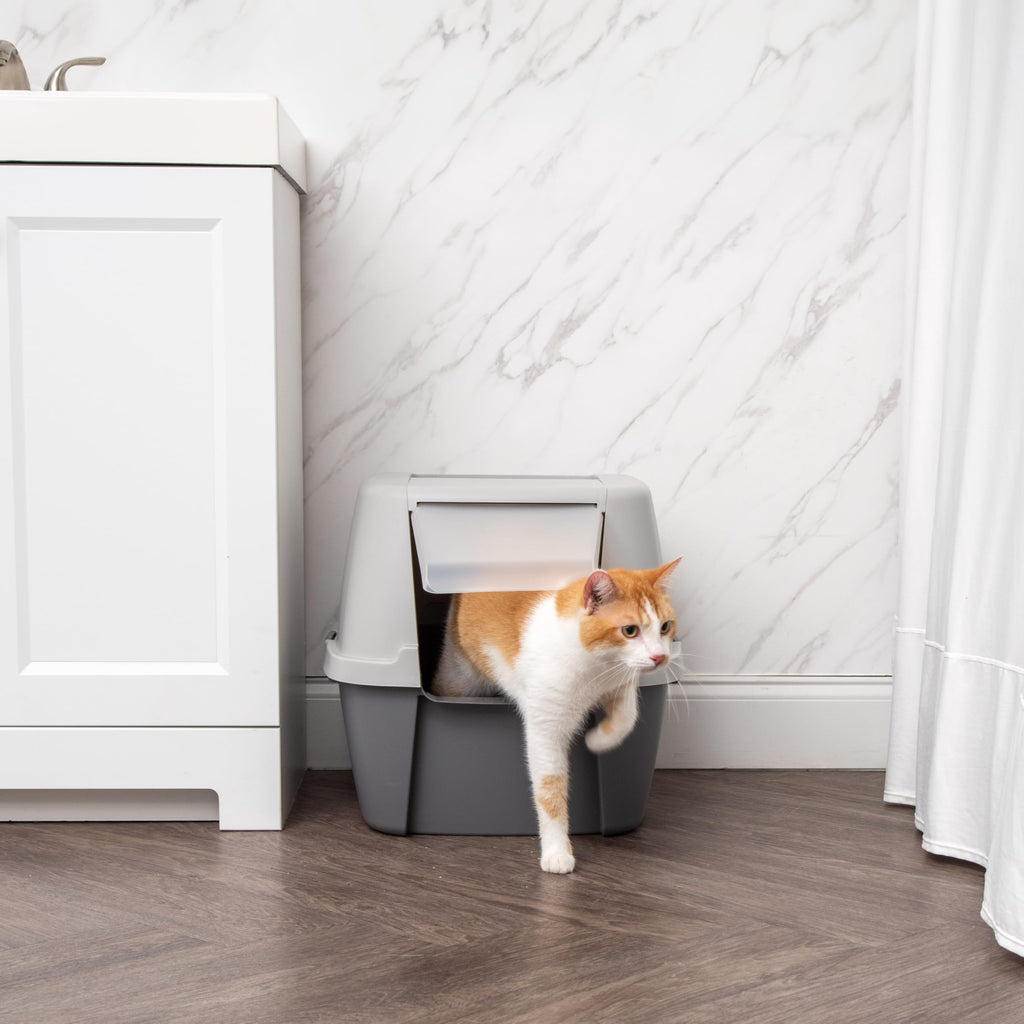 Large Front Door Cat Litter Box Gray P72567