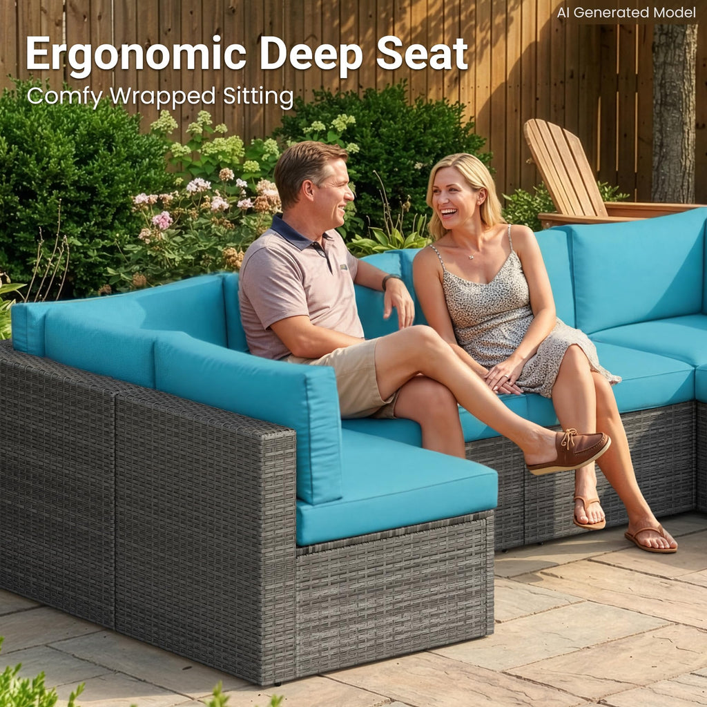 All-Weather Patio Sectional Furniture Set N176