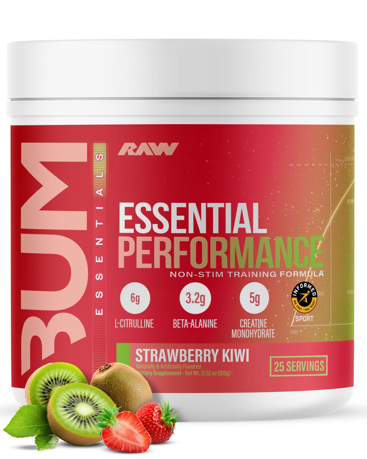 Non-Stim Pre-Workout Powder Strawberry Kiwi P8475