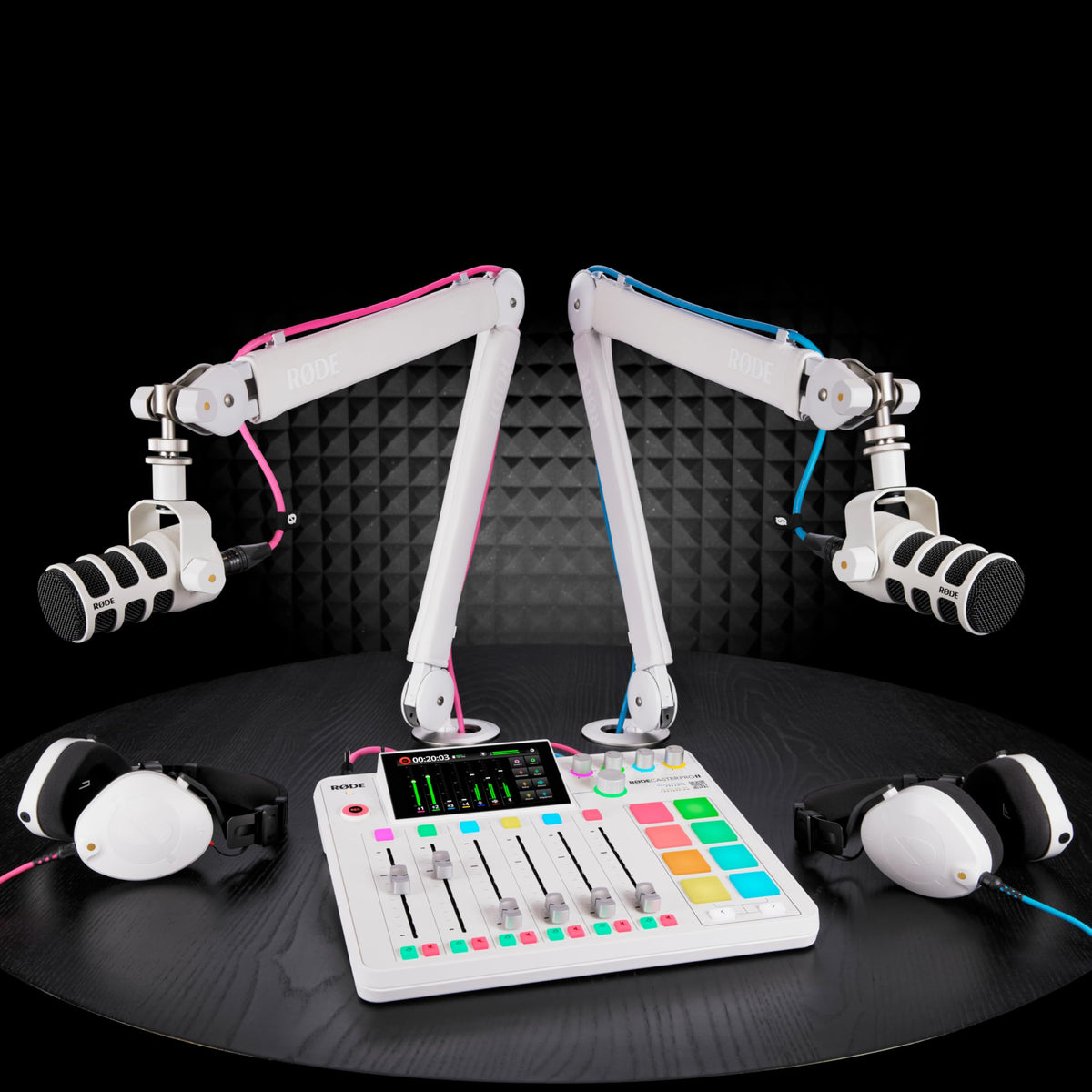 White Cardioid Dynamic Broadcast Microphone Pair J216