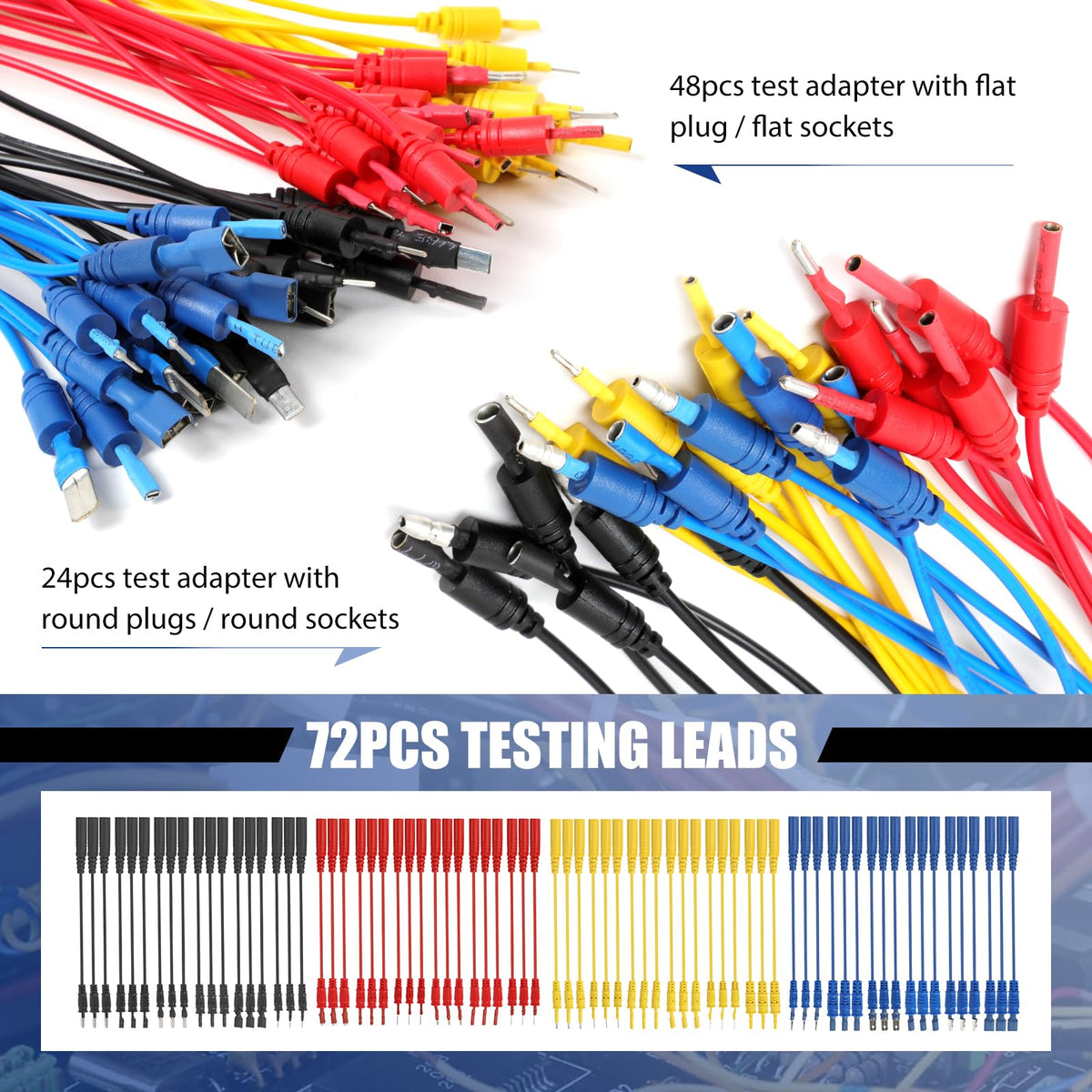 110 Pcs Automotive Circuit Test Lead Kit with Black Carrying Case S140