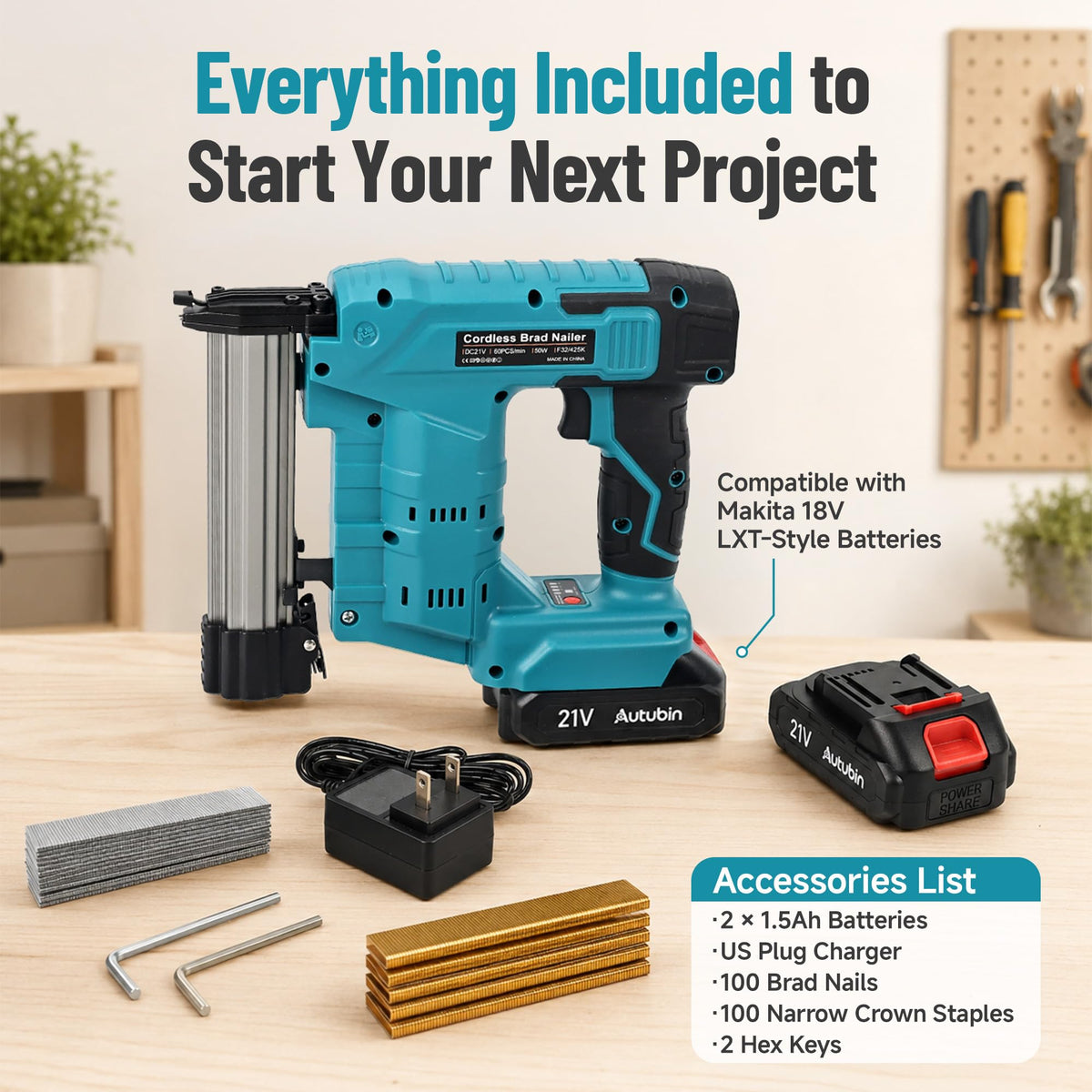 Cordless Electric Nail Gun V3447