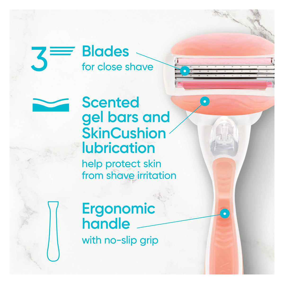 Razor 1 Handle + 4 Blade Refills F2536