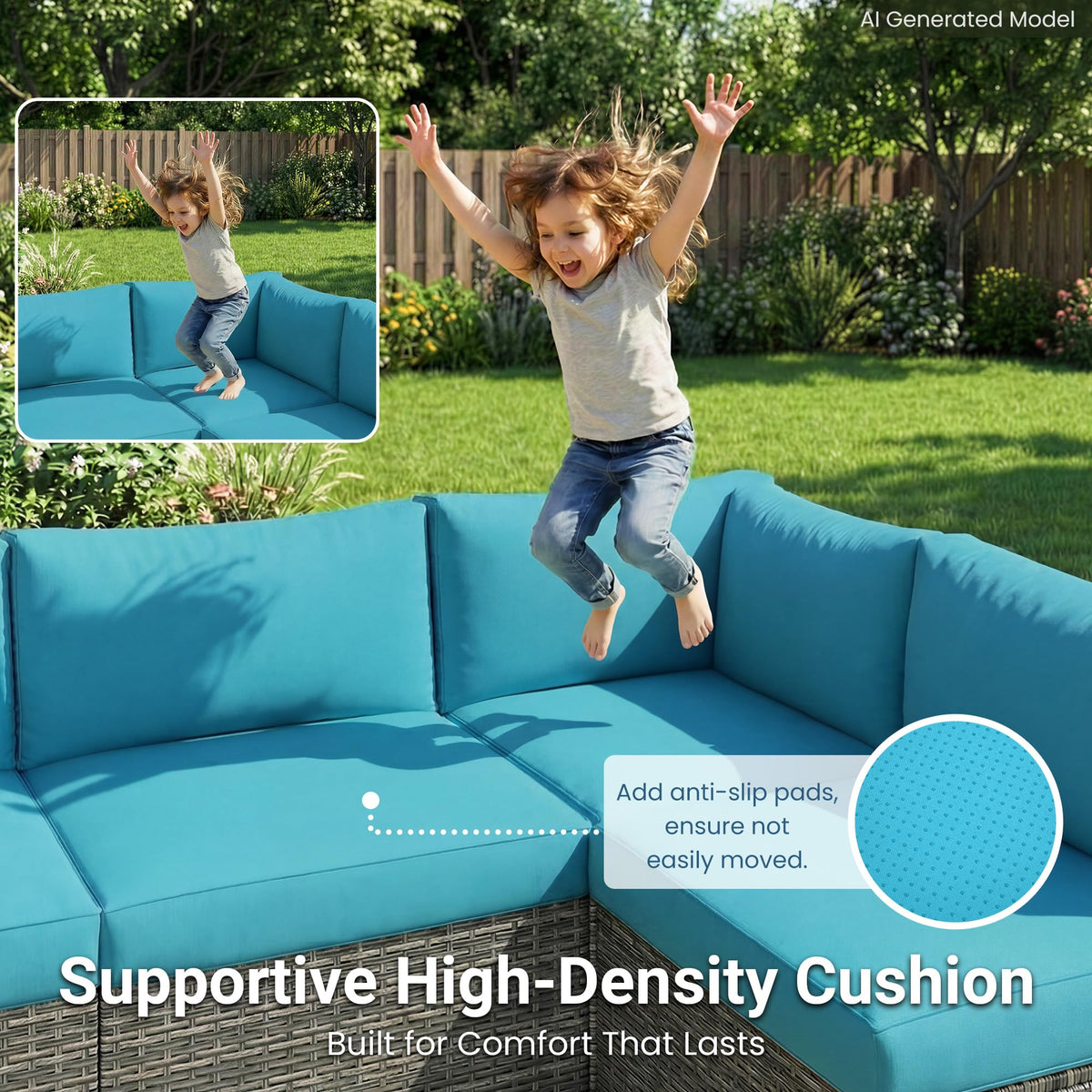 All-Weather Patio Sectional Furniture Set N176