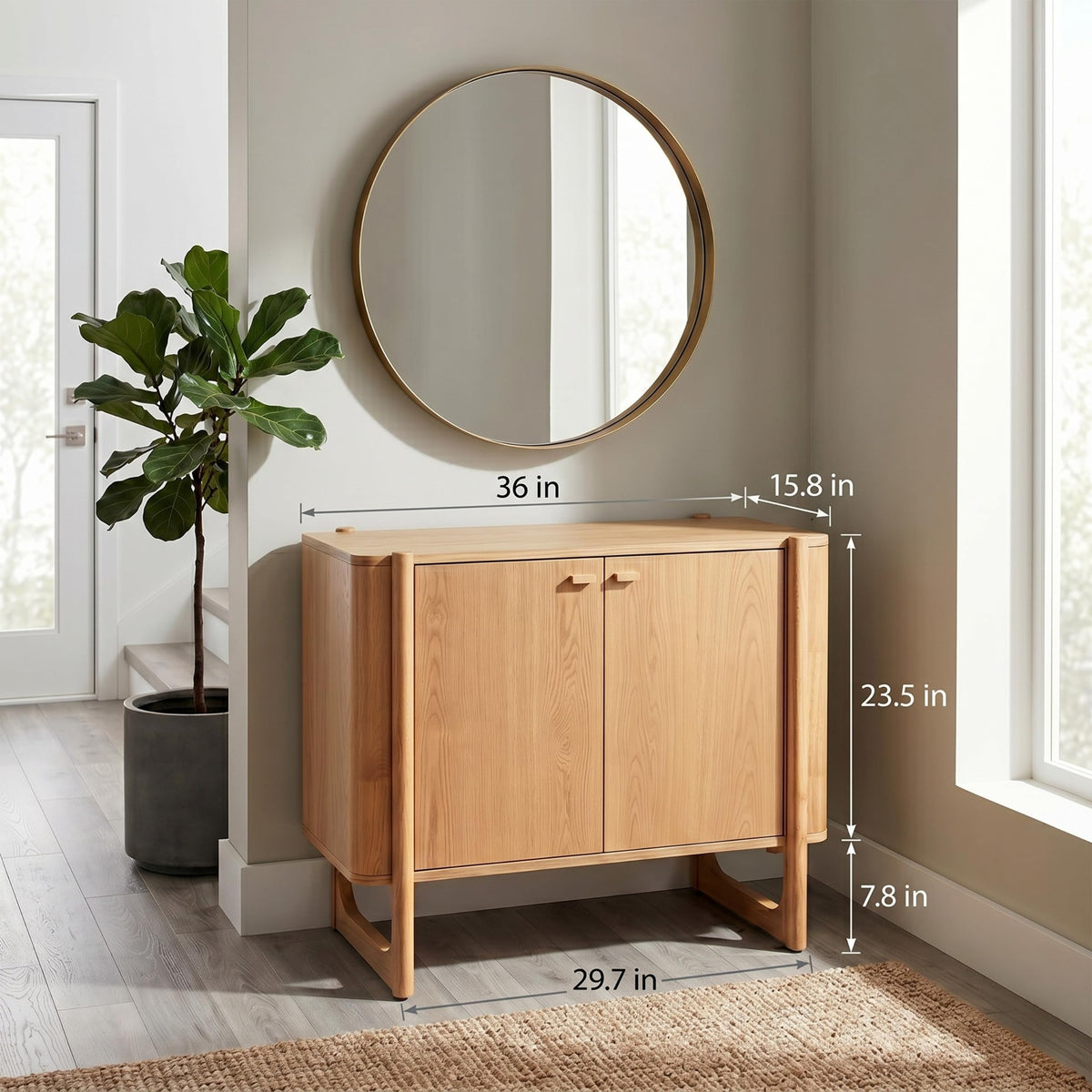 Solid Wood Accent Cabinet & Media Console W335