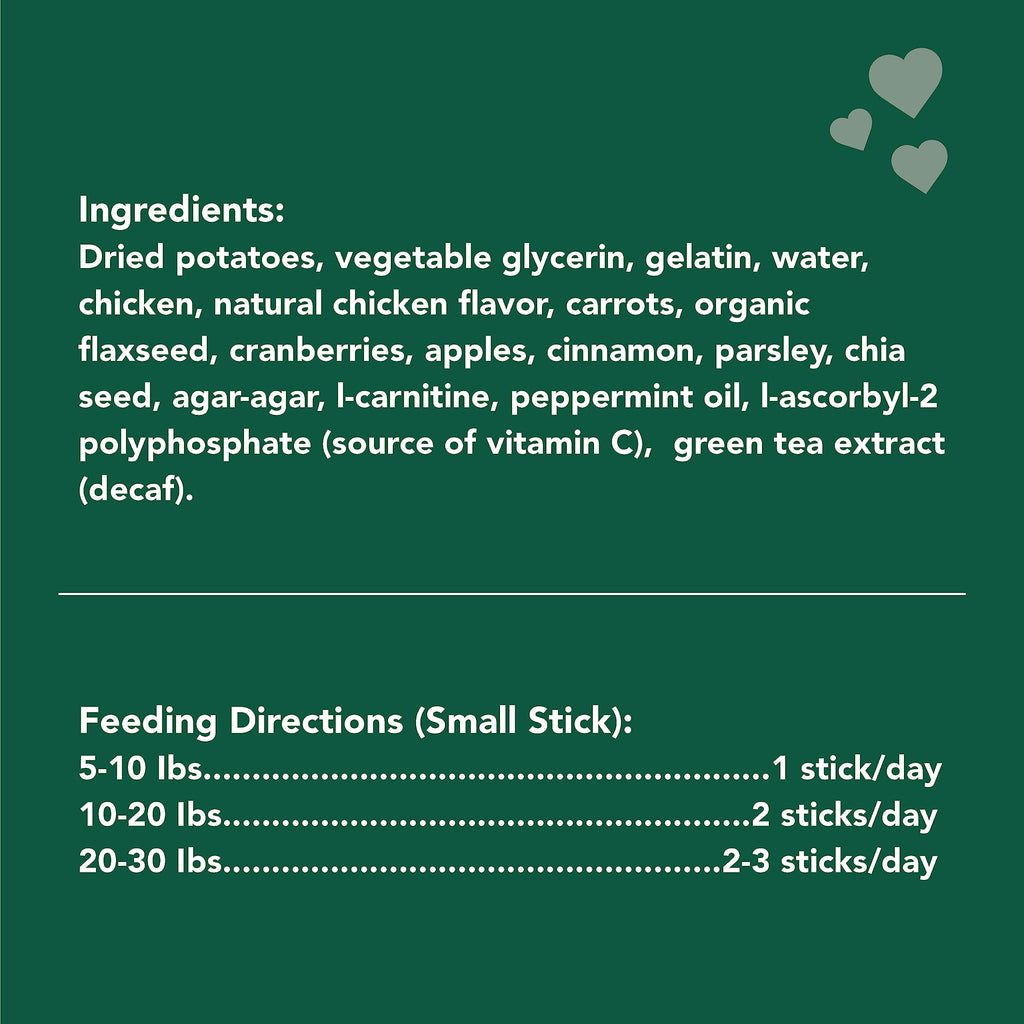Grain-Free Dental Chew Sticks for Small Dogs, 6.2 oz Z6546