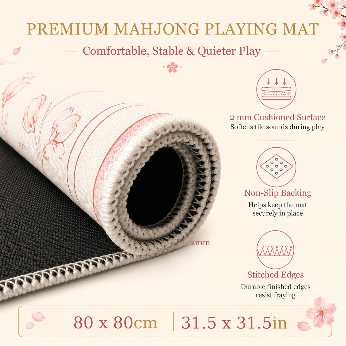 American Mahjong Set with Racks, Mat & Tote A6748