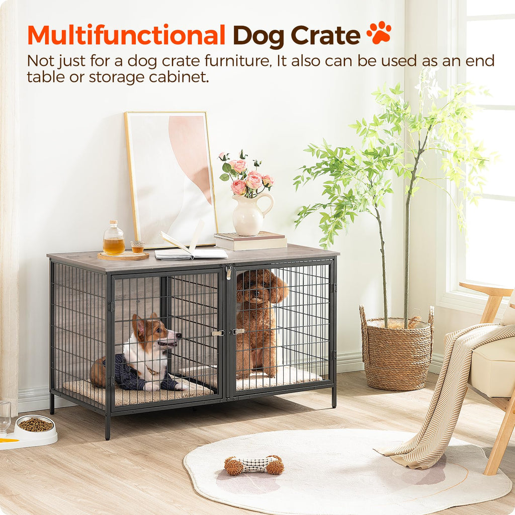 Greige Dog Crate Furniture V25462