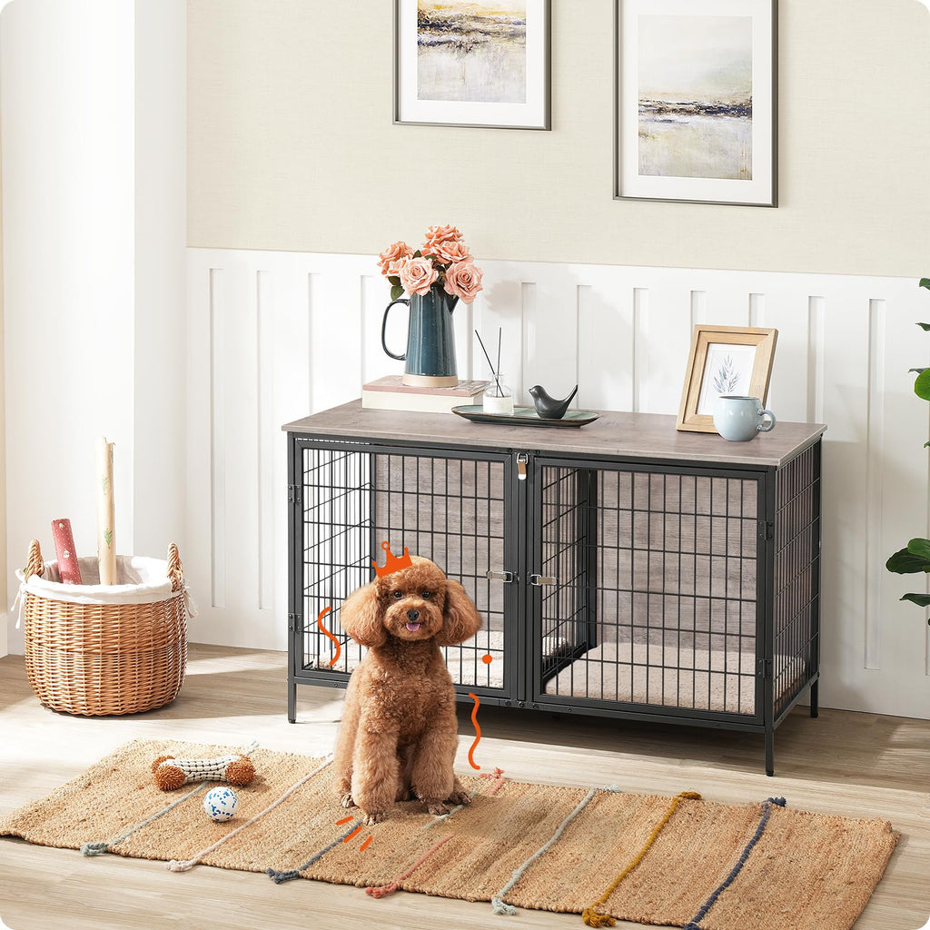 Greige Dog Crate Furniture V25462