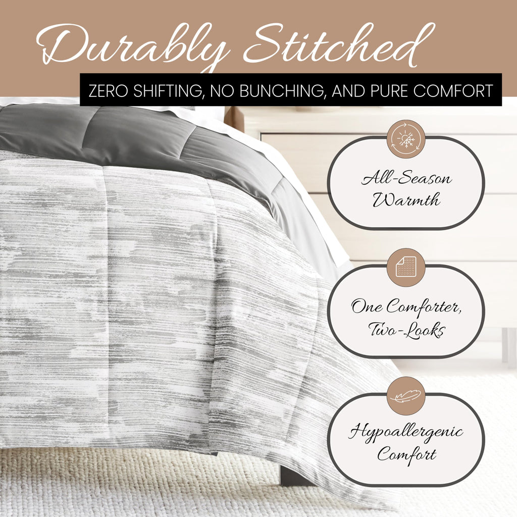 Reversible King Size 3 Piece Comforter Set P3627