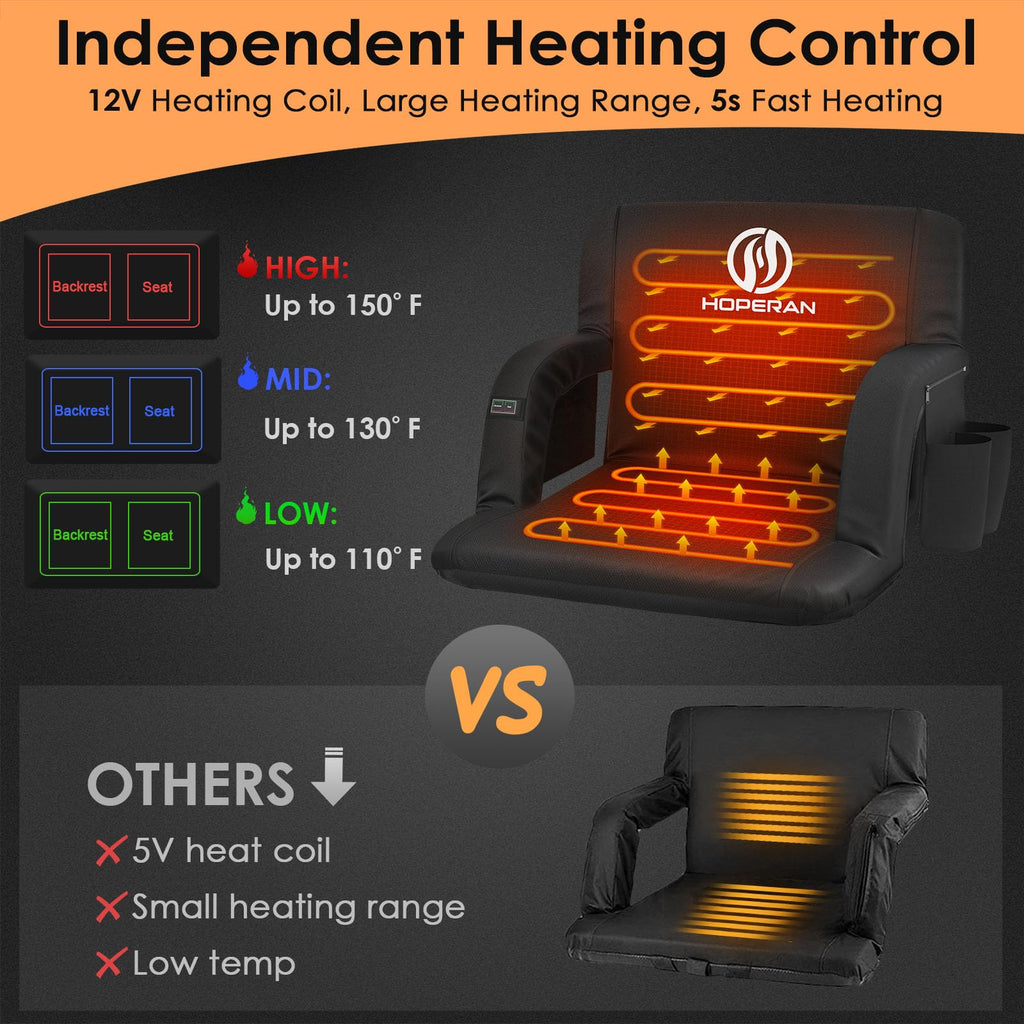 Heated Stadium Seats for Bleachers with Power Bank K894