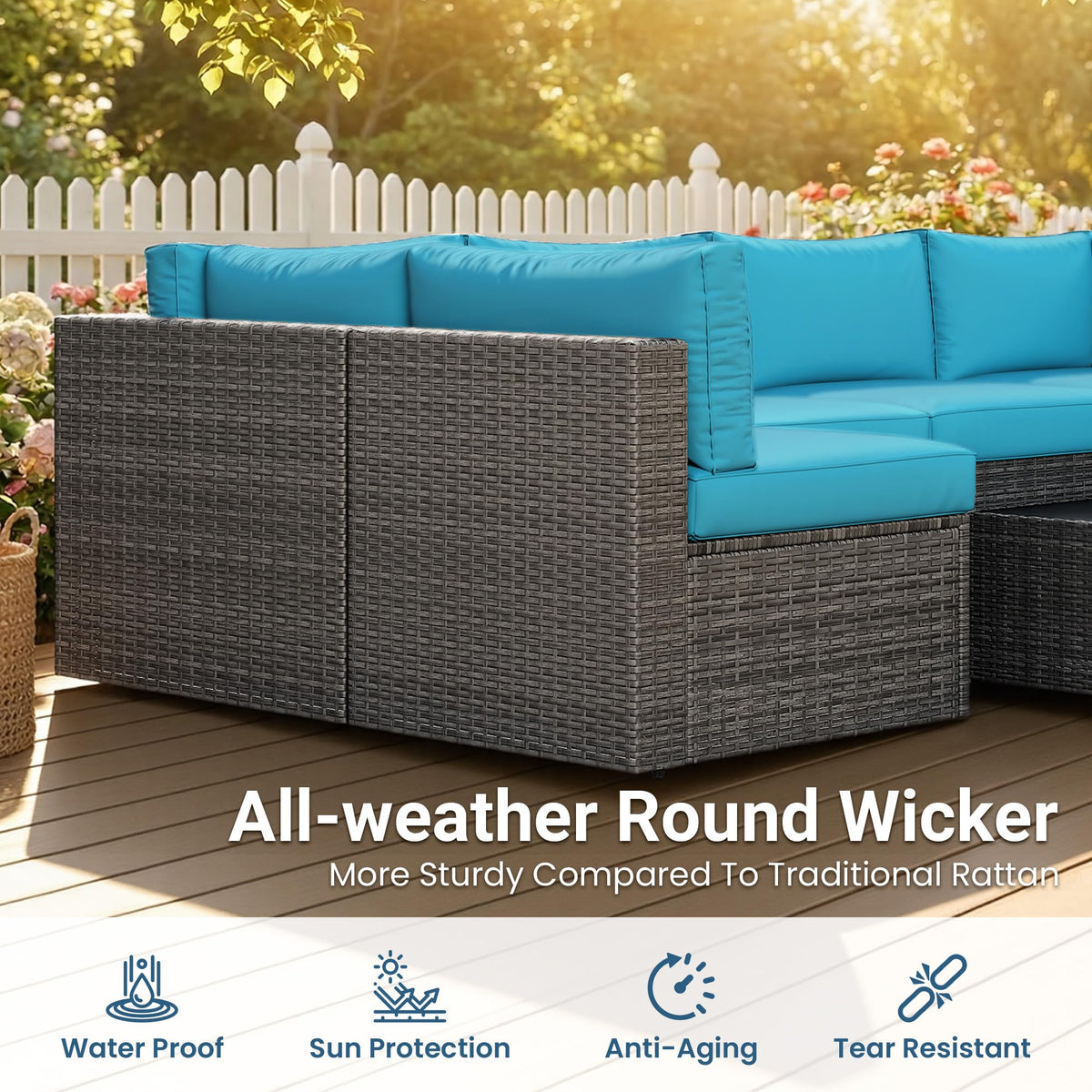 All-Weather Patio Sectional Furniture Set N176