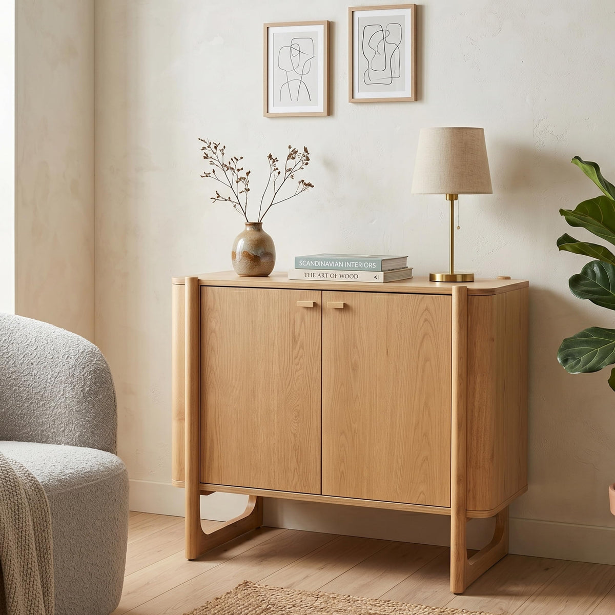 Solid Wood Accent Cabinet & Media Console W335