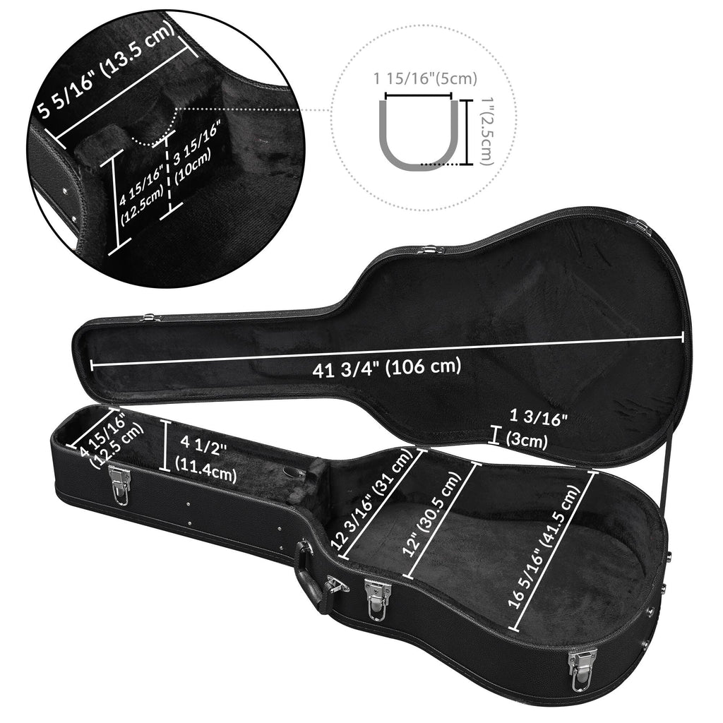Dreadnought 41 Inch Wooden Hardshell Guitar Case P28724
