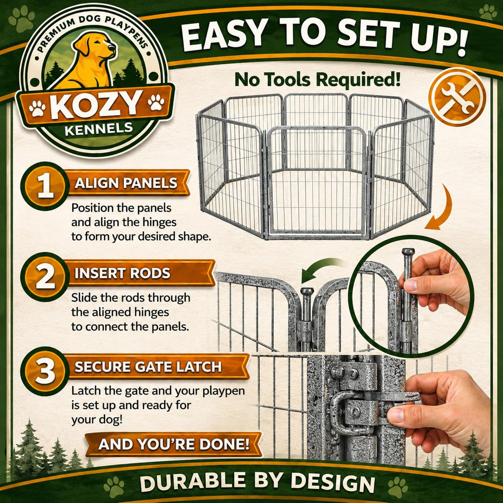 40 inch 16 Panels Portable Heavy Duty Metal Dog Playpen G22114