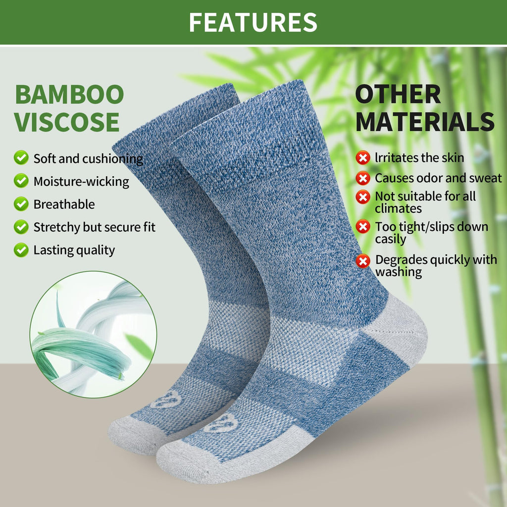 6 Pairs Crew Diabetic Socks G514064
