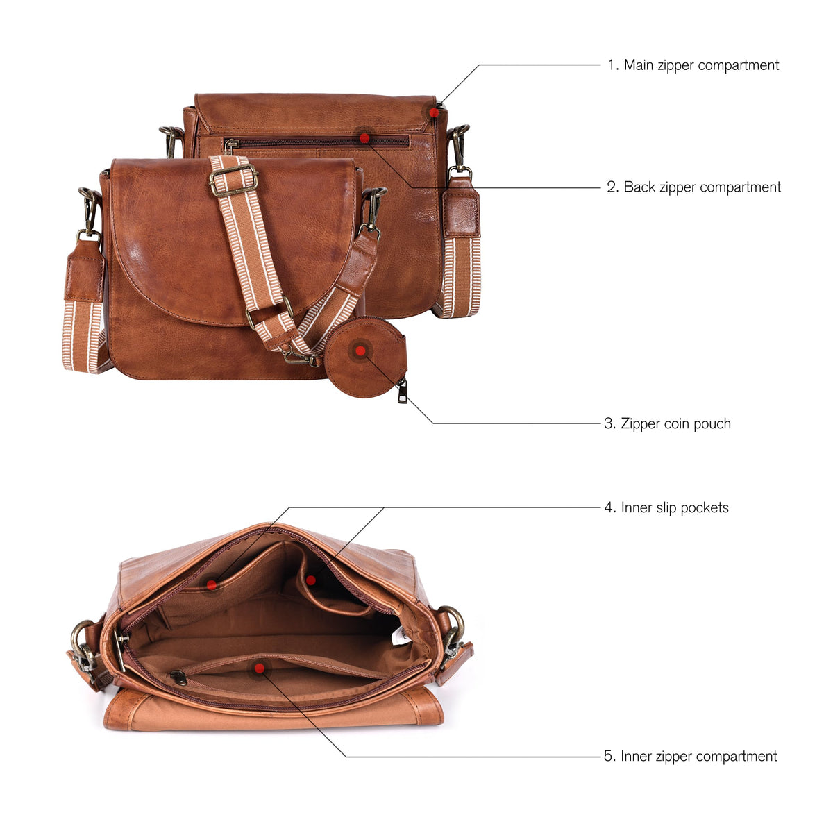 Genuine Leather Crossbody Bag G536867