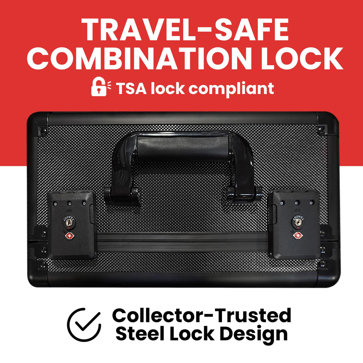 Black 3 Row Graded Card Storage Box with TSA Lock J54646