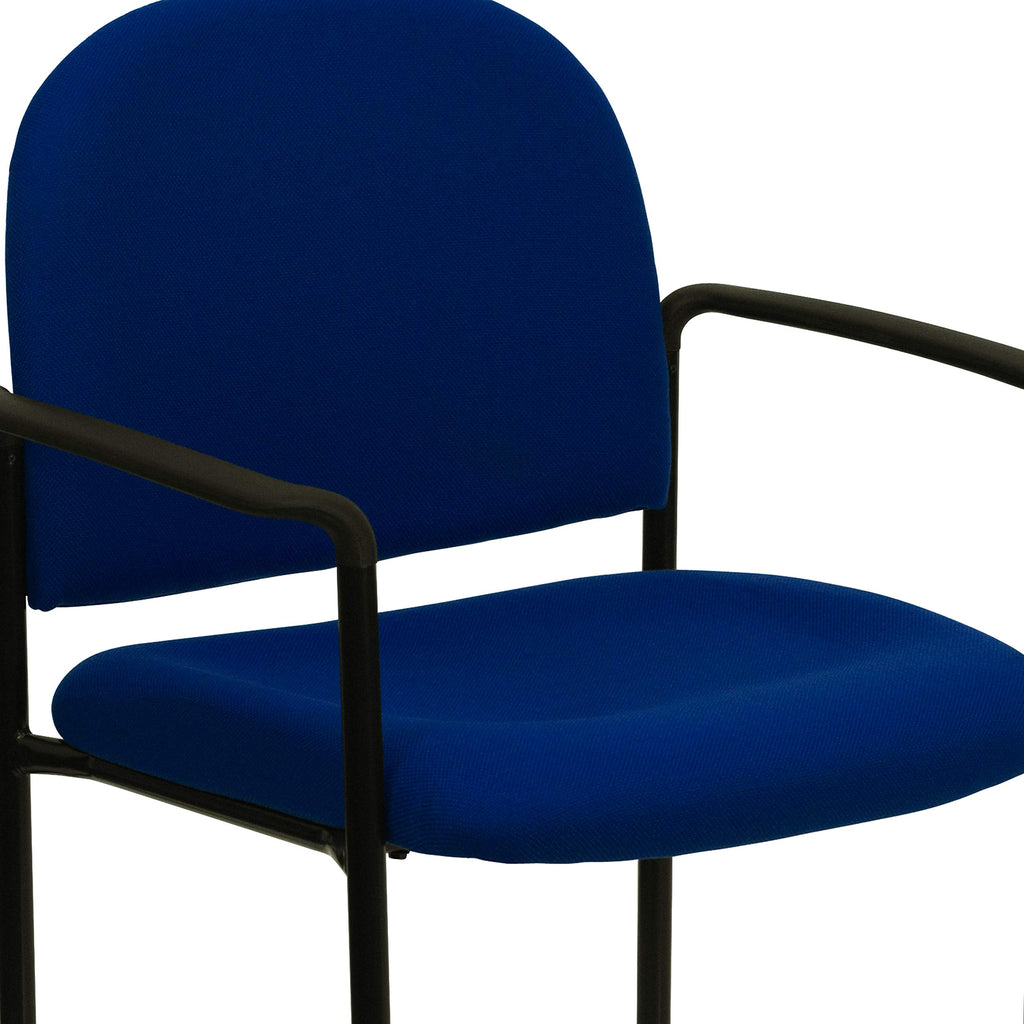 Navy Fabric Stackable Steel Side Chair I664