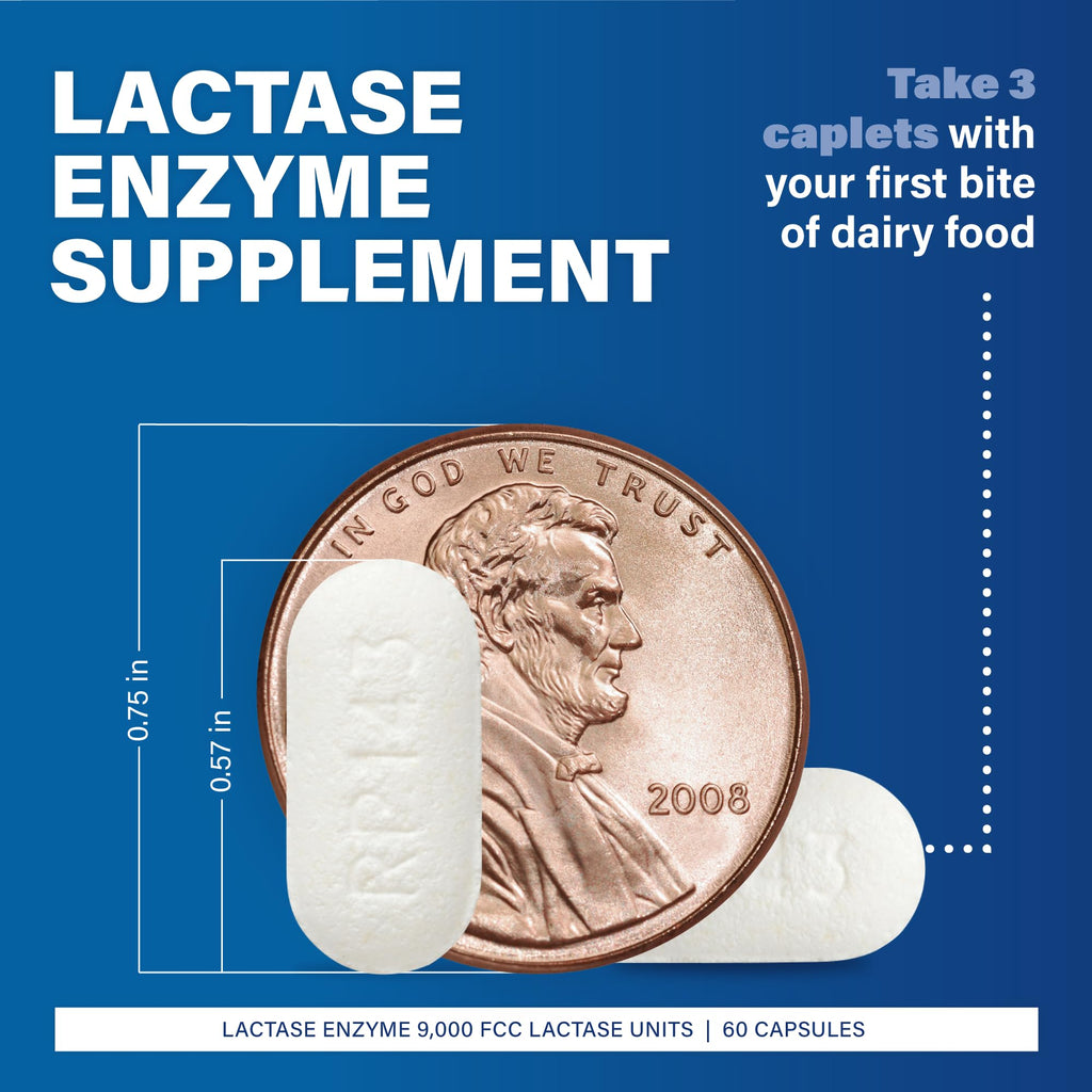 Lactase Enzyme Supplement 60 Caplets 2 Pack S424