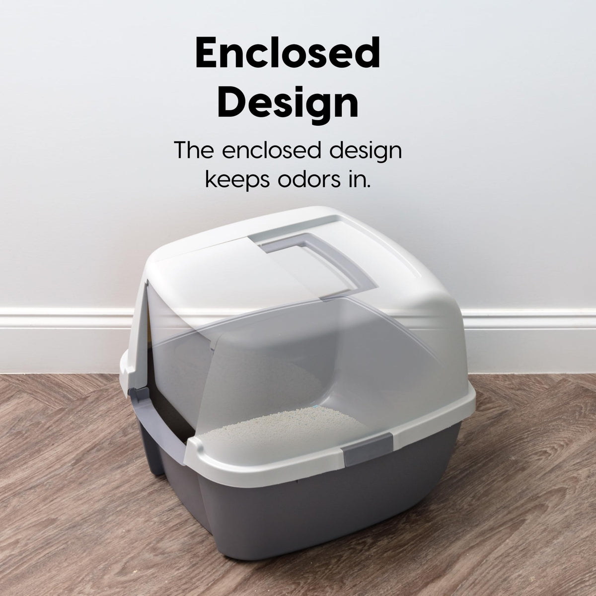 Large Front Door Cat Litter Box Gray P72567