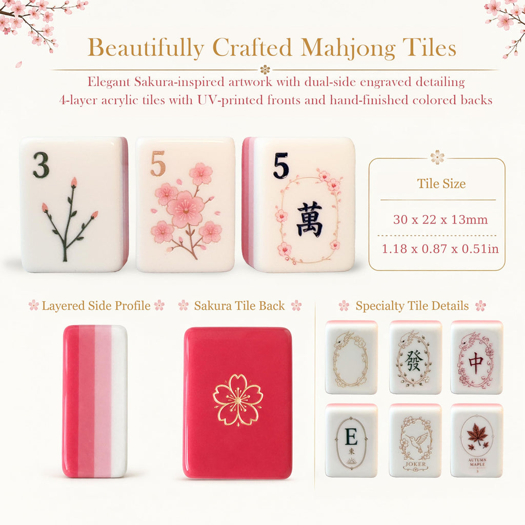 American Mahjong Set with Racks, Mat & Tote A6748