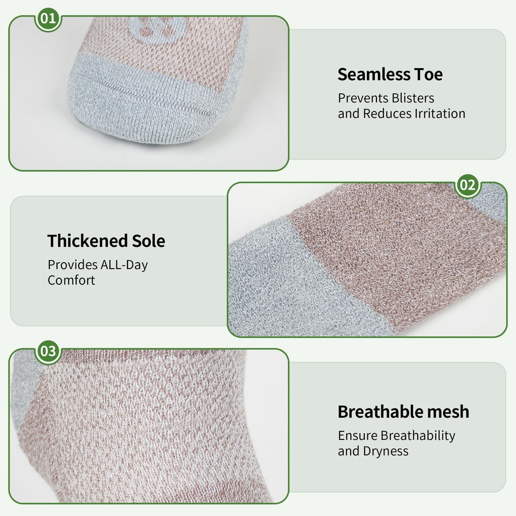 6 Pairs Crew Diabetic Socks G514064