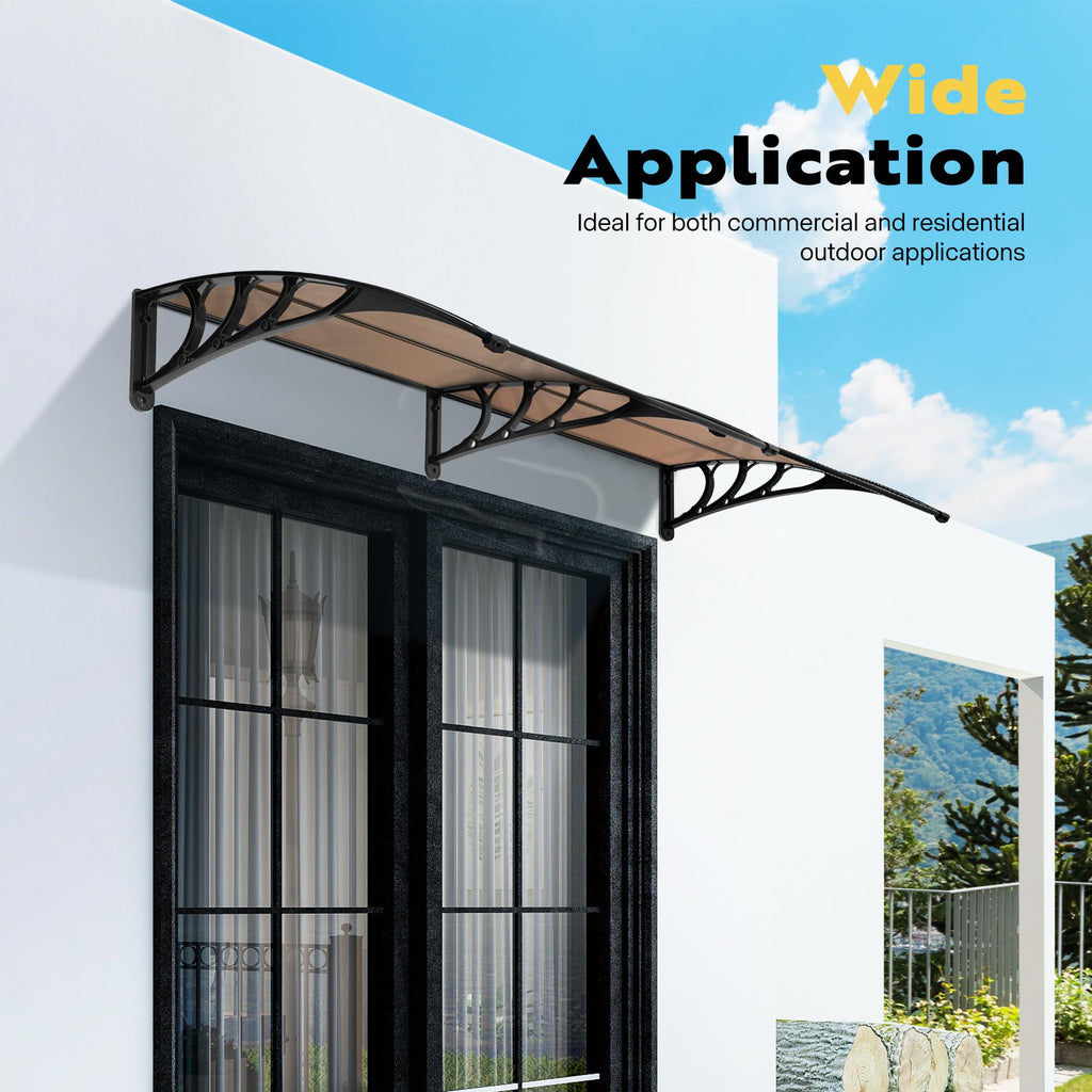 Polycarbonate Window Door Awning Brown 38 Inch x 78 Inch X74921