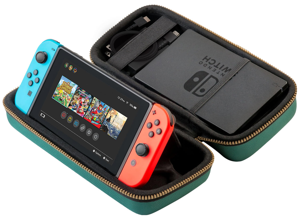 Green System Case for Nintendo Switch or OLED O162
