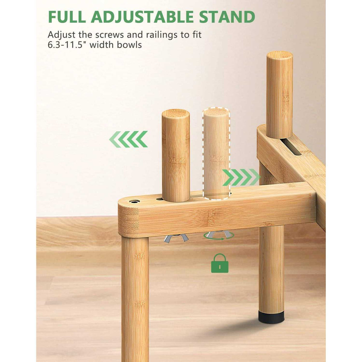 Adjustable Elevated Dog Bowl Stand B105
