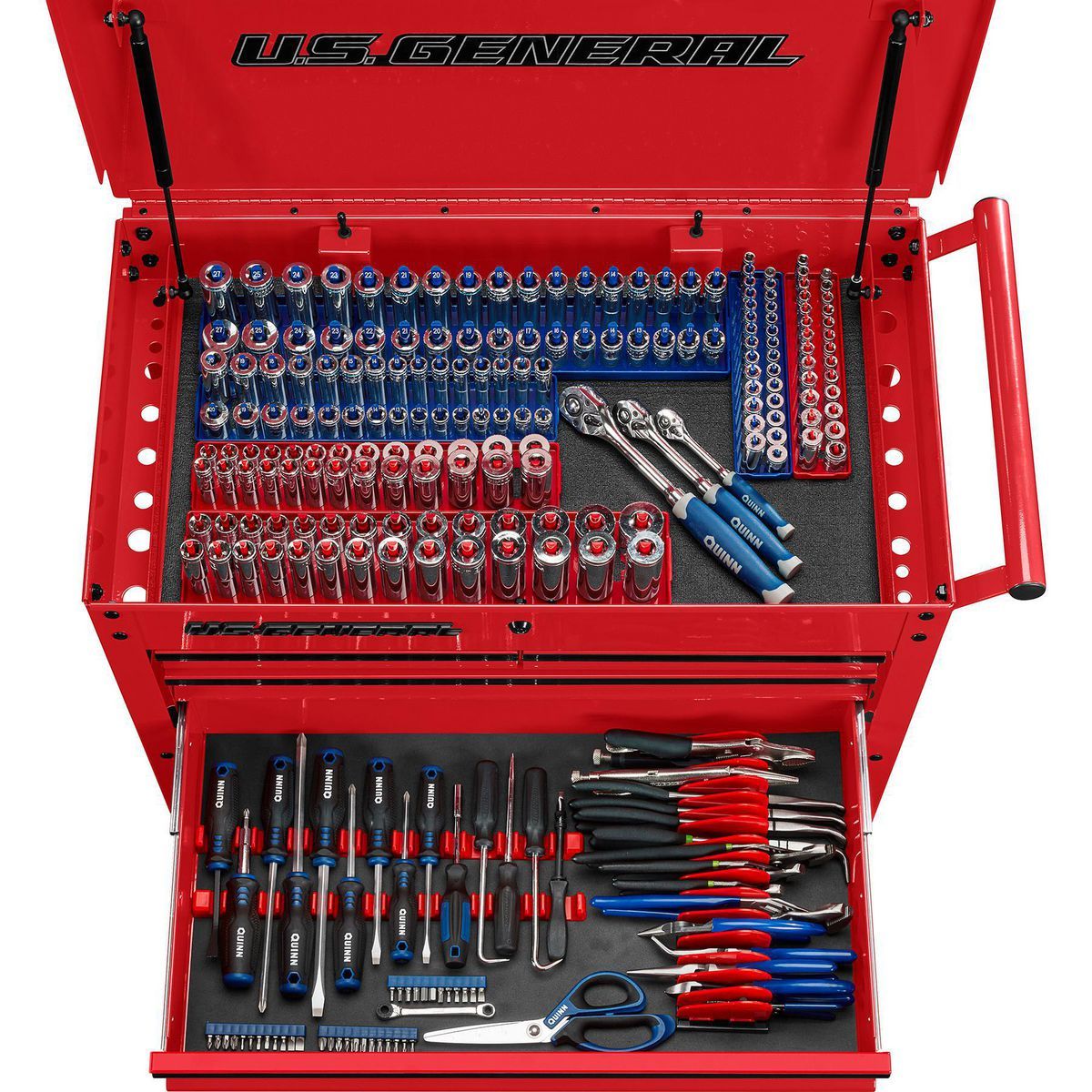 30 in. 4-Drawer Tech Cart, Red W3735