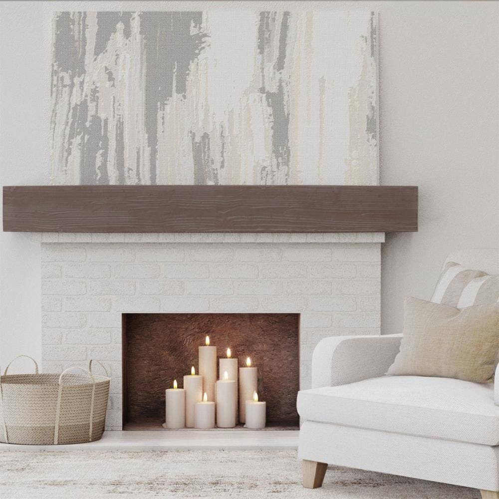 Sandblasted Faux Wood Fireplace Mantel J89196